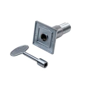 Universal Square Flange for 1/2 in.&3/4 in. Gas Valve (Includes Bushing, Allen Wrench & 3 in. Valve Key) in Satin Chrome