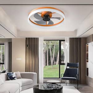 19.71 in. LED Indoor Orange Ceiling Fan with Remote