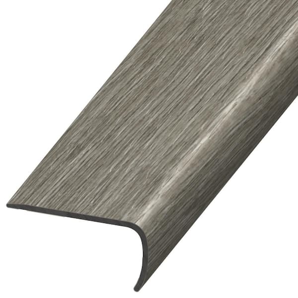 DuraDecor Polished Pro Perfect Pewter 1 in. T x 2 in. W x 94 in. L Stair Nose Molding