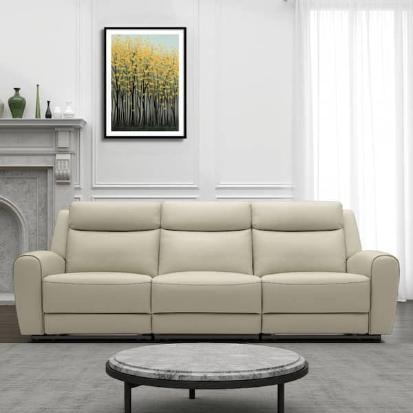 Benjara Cobe 38.5 in. Straight Arm Polyester Rectangle Sofa in. Beige