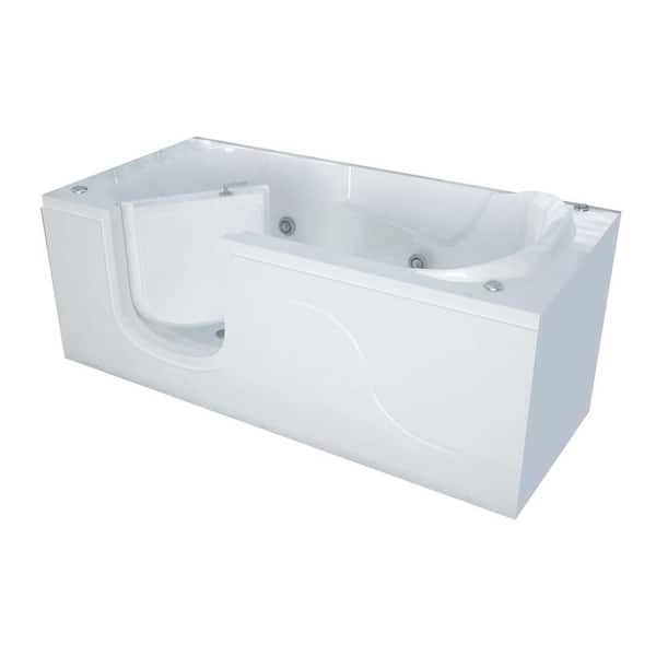 Universal Tubs 5 ft. x 30 in. Walk-In Whirlpool Tub in White