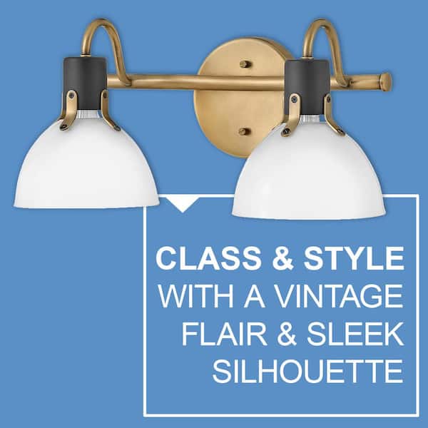 HINKLEY - Argo 18.0 in. 2 Light Heritage Brass Vanity Light