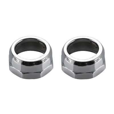 Pair of Bonnet Nuts in Chrome