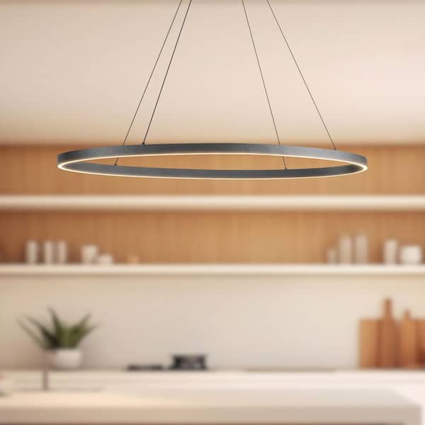 海外ブランドアウトレット通 KUZCO Pendant LED Integrated Black Light 1 in. 40 Ovale 靴