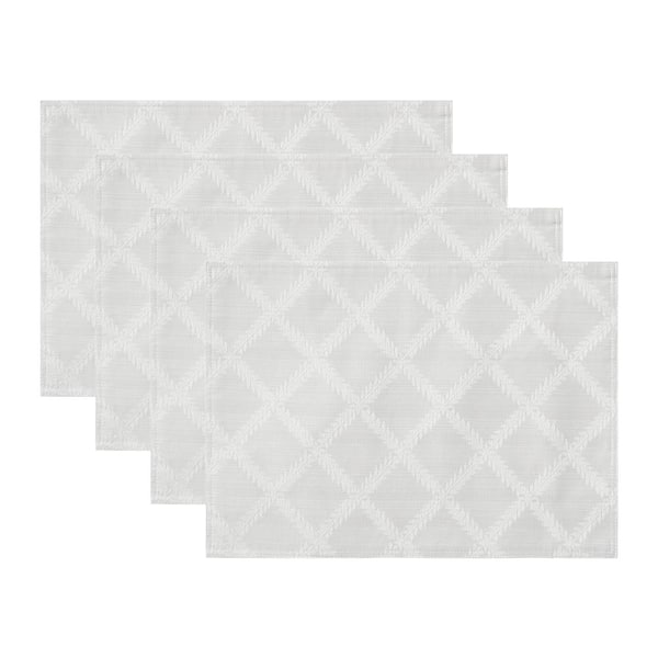 Lenox Laurel Leaf Placemats, Set of 4, White - 13"W x 18"L