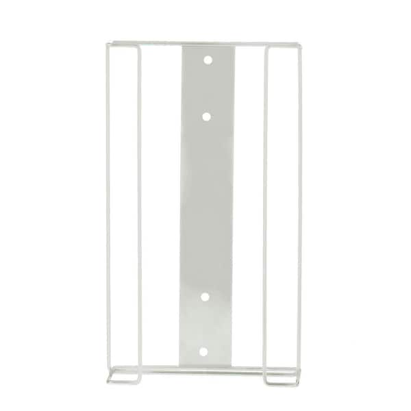 White Quad Box Capacity Wire Steel Wall Mount Glove Box Dispenser (2-Pack)