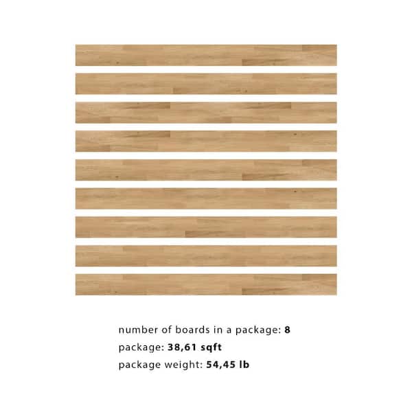 Baltic Wood Brushed European Oak 1/2 in. T x 7.19 in. W Click Lock Wire Brushed Engineered Hardwood Flooring (38.61 sq. ft./case)