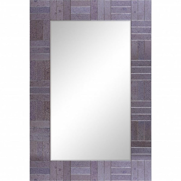 23.63 in. W x 35.38 in. H Glass Gray Decorative Mirror