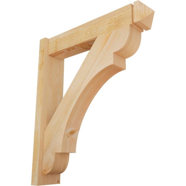 Ekena Millwork 6 in. x 32 in. x 28 in. Douglas Fir Olympic Arts and Crafts Rough Sawn Outlooker