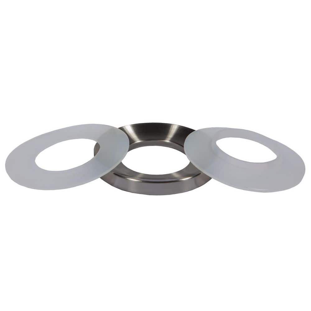 Brushed Nickel Vessel Sink Mounting Ring for Stability and Clean Look