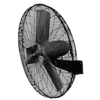 30 in. Black High-Velocity Oscillating Wall Fan