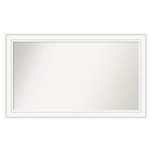 Craftsman White 43 in. x 26 in. Custom Non-Beveled Satin Wood Framed Bathroom Vanity Wall Mirror