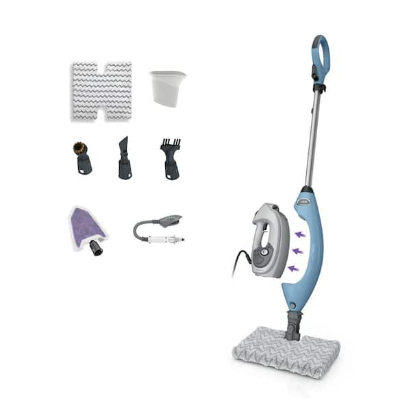 Lift-Away Corded 5-In-1 Steam Mop for Hardwood in Blueberry with Detachable Handheld Steam Cleaner