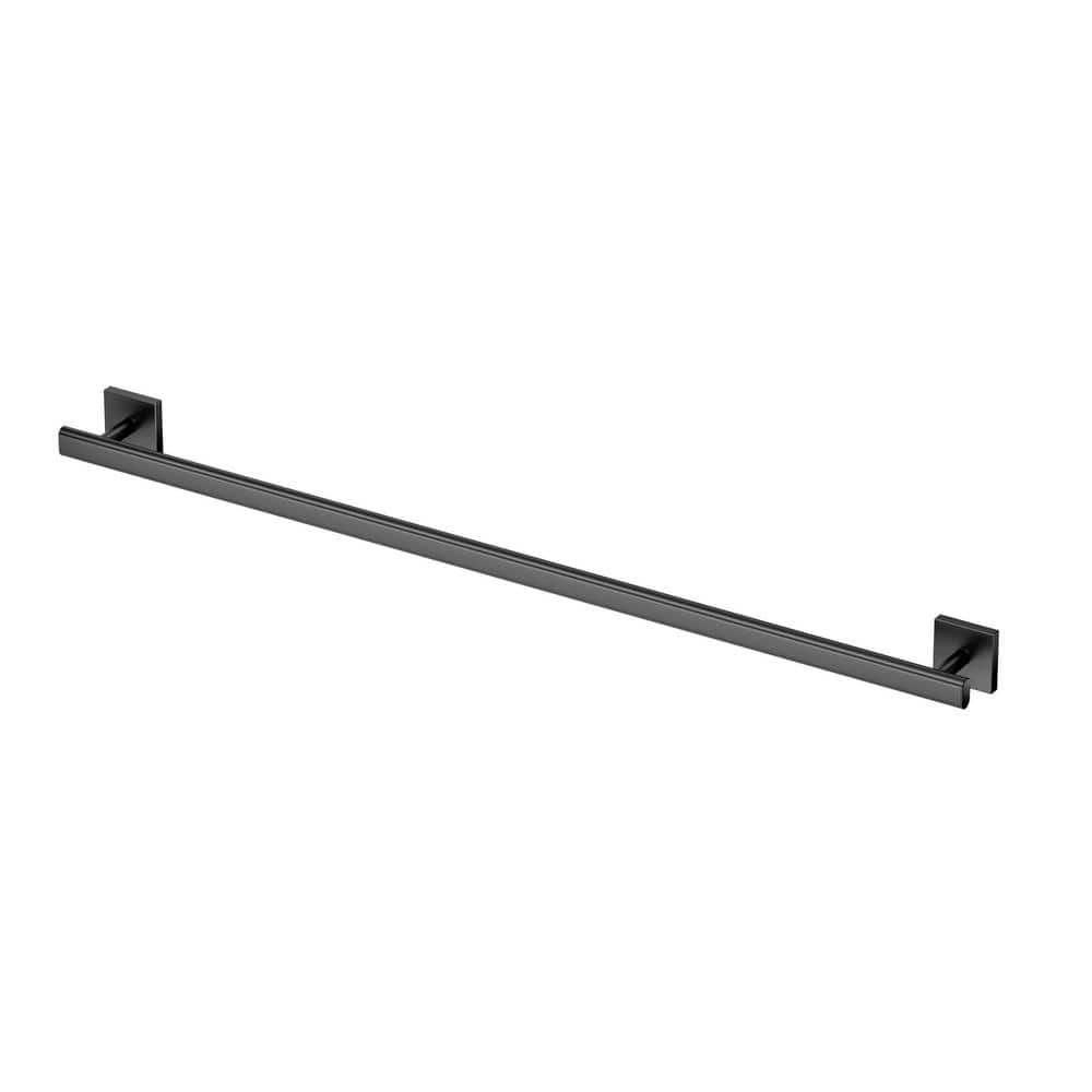 Matte Black 32-Inch Wall Mounted Towel Bar