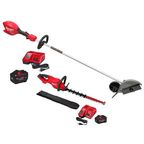M18 FUEL 18V 8 in. Brushless Cordless Battery Straight Shaft Lawn Edger Kit w/ M18 FUEL 24 in. Hedge Trimmer Kit