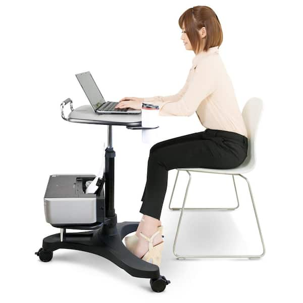 Aidata 32.8 in. Rectangular Black Laptop Desks with Adjustable