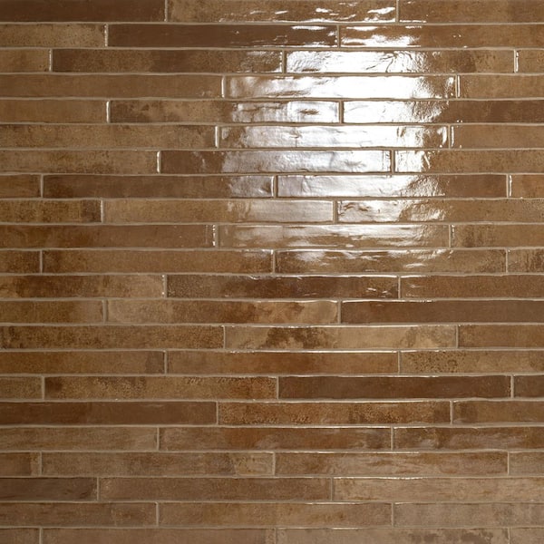 Maestro Derby Bronzy 2 in. x 18 in. Glossy Porcelain Floor and Wall Tile (8 sq. ft./ Case)
