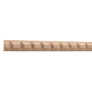 5022-4WHW .312 in. D X .875 in. W X 47.5 in. L Unfinished White Hardwood Dentil Chair Rail Moulding