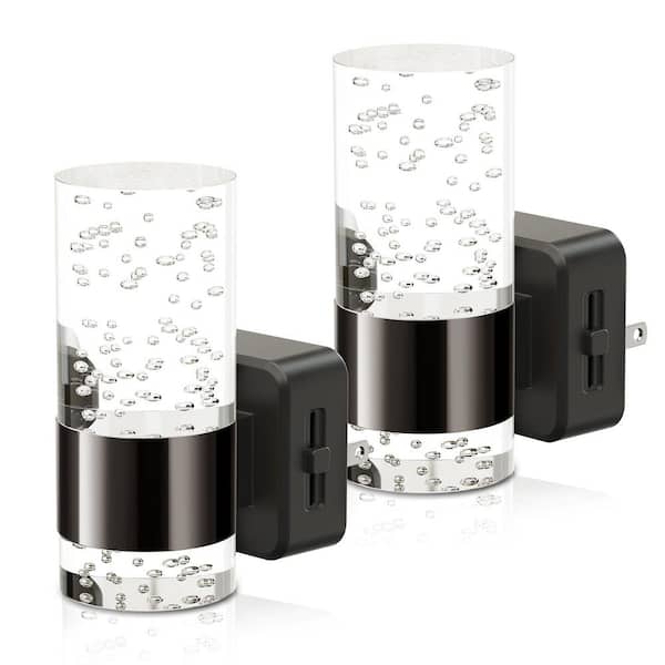 3000K LED Night Light Plug-in with Auto Light Sensor, Adjustable Brightness Nightlight for Bathroom, Hallway (2-Pack)