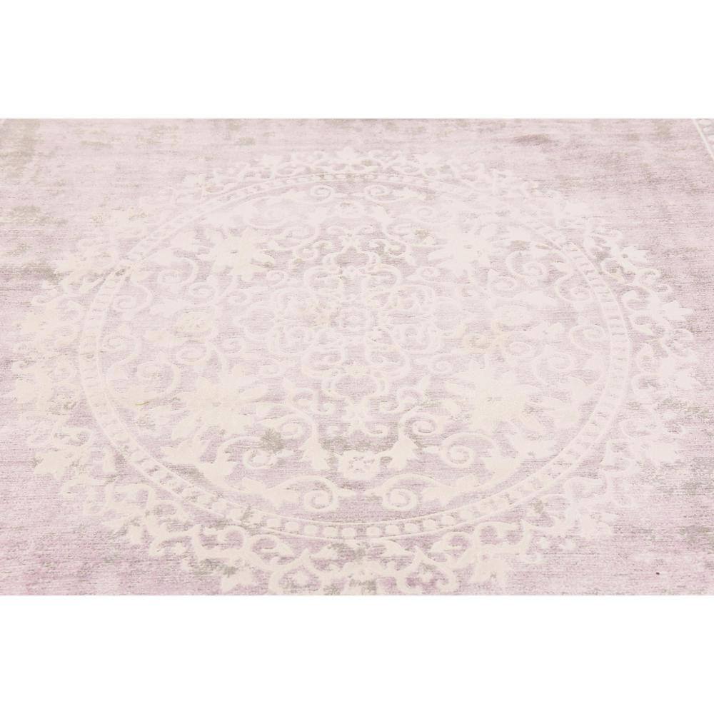 Olwen Purple and Gray Square Synthetic Area Rug