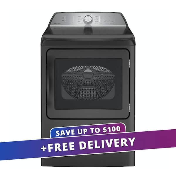 Profile 7.4 cu. ft. Smart Electric Dryer in Diamond Gray with Sanitize Cycle and Sensor Dry, ENERGY STAR