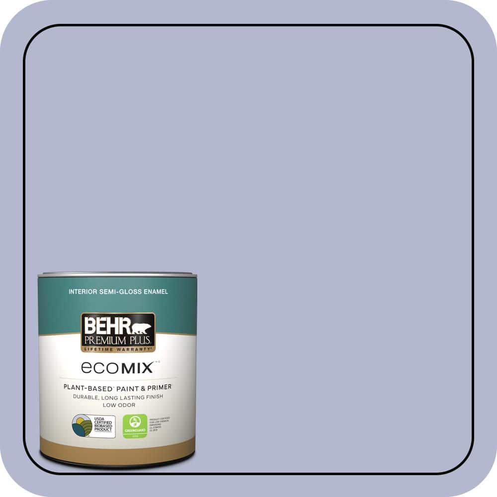 1 qt. #620C-3 Purple Surf Semi-Gloss Enamel EcoMix Plant-Based Interior Paint & Primer price history on PriceWatchPro