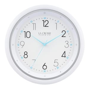 10 in. Night Vision Quartz Analog Wall Clock with Sweeping Hand Movement