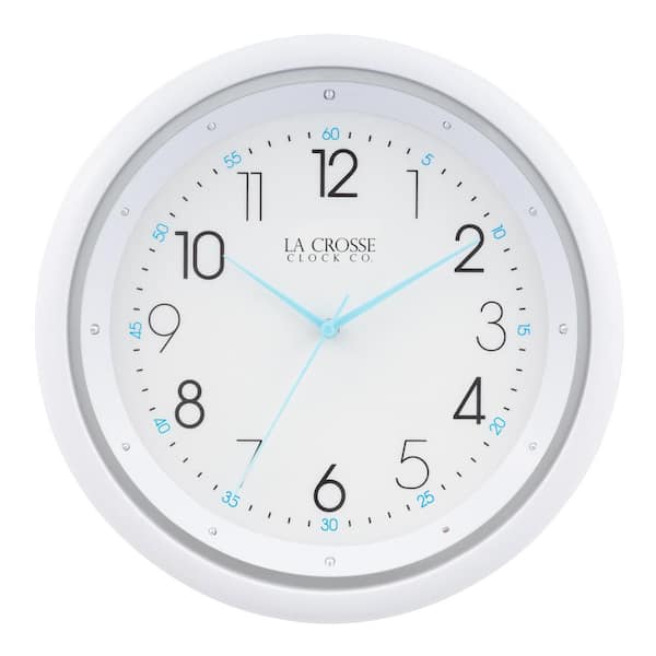 La Crosse Clock 10 in. Night Vision Quartz Analog Wall Clock with Sweeping Hand Movement