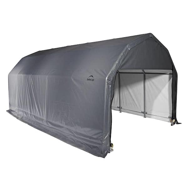 12 x 24 x 9 ft. ShelterLogic ShelterCoat Barn Style Garage Green 