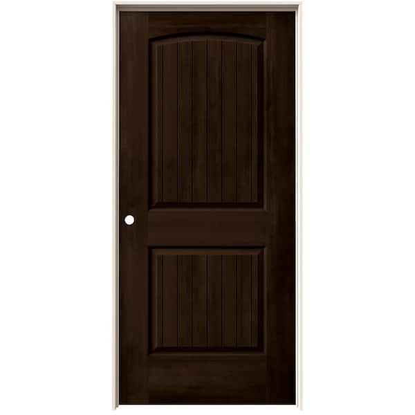 JELD-WEN 36 in. x 80 in. Santa Fe Espresso Stain Right-Hand Solid Core Molded Composite MDF Single Prehung Interior Door