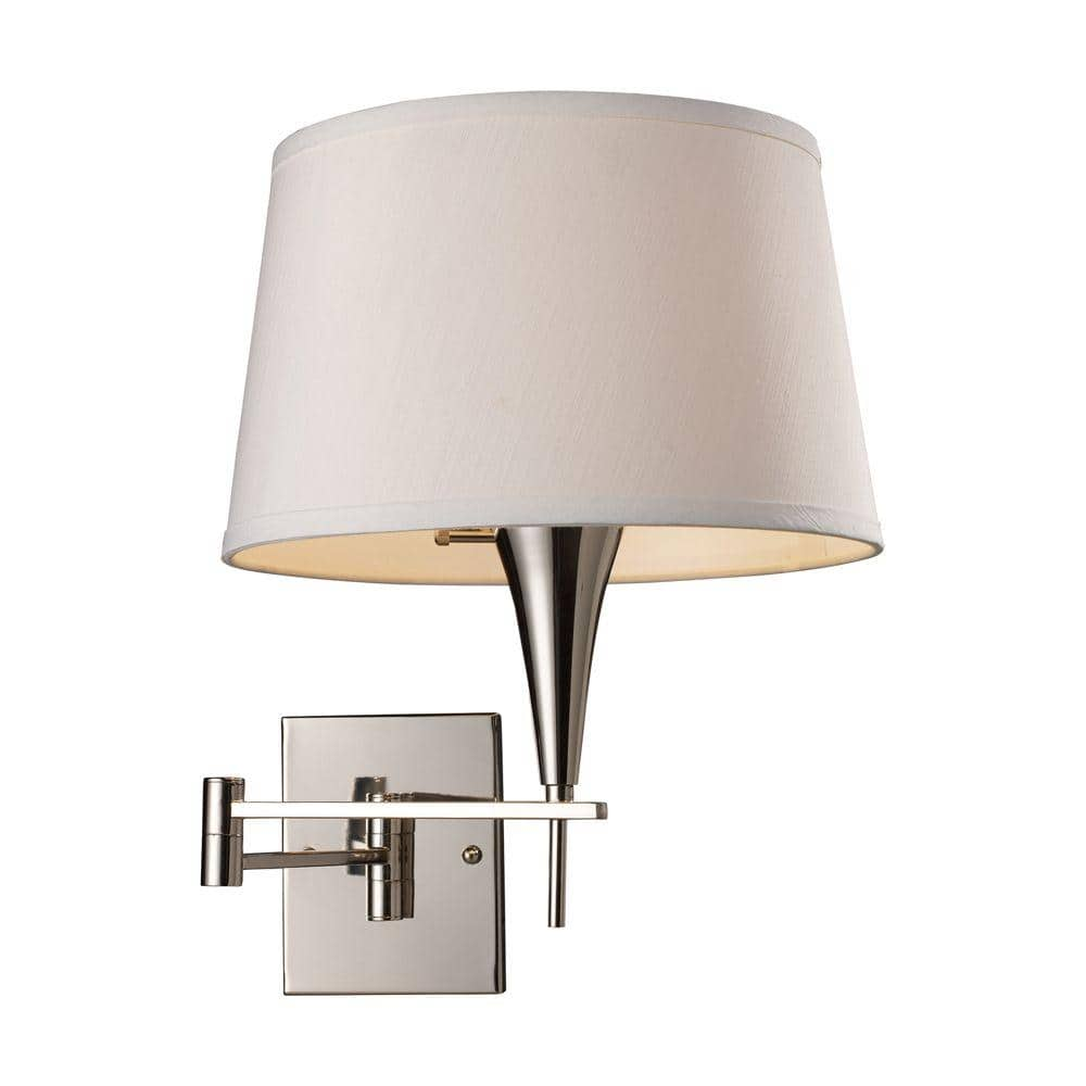 chrome swing arm wall lamp