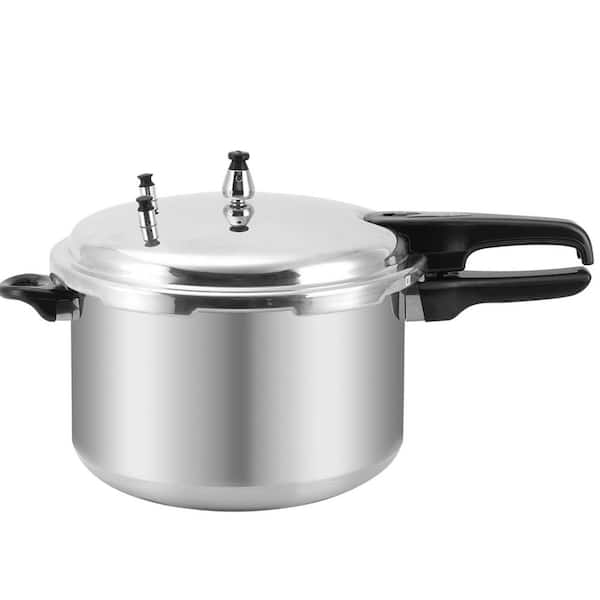 12 qt. Silver Aluminum Pressure Cooker, Aluminum Pressure Canner with Cooking Rack for Steaming, Canning and Stewing