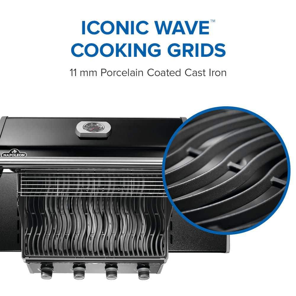 Napoleon Rogue 525 Black Propane Gas Grill with 4 Burners