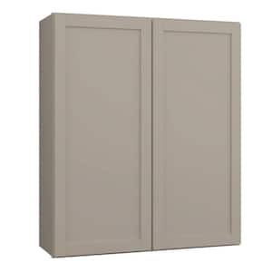 Courtland 36 in. W x 12 in. D x 42 in. H Assembled Shaker Wall Kitchen Cabinet in Sterling Gray