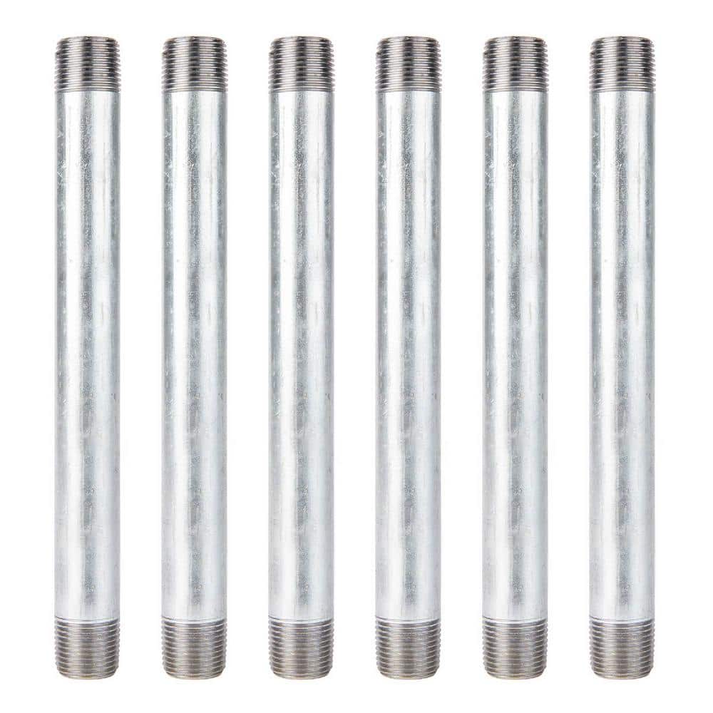1/2 in. x 8 in. Galvanized Steel Nipple (6-Pack) price history on PriceWatchPro