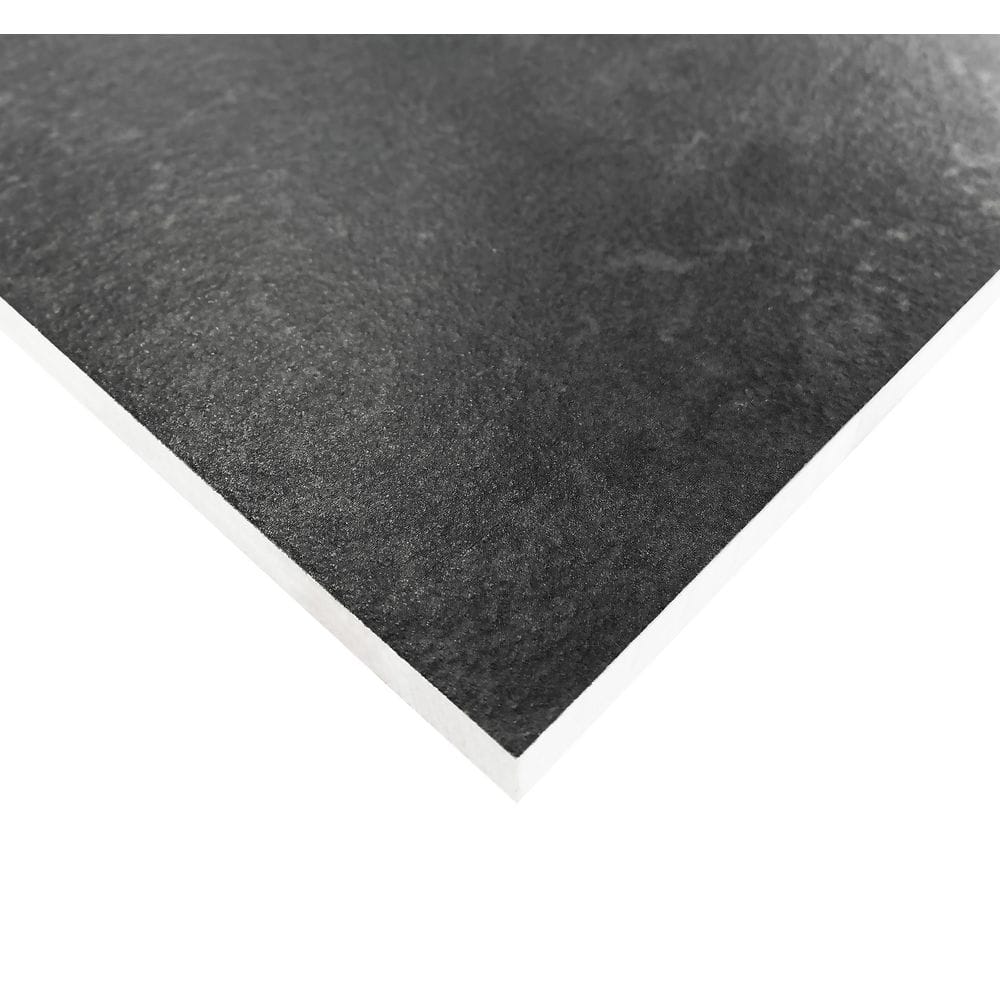 Melange Black Matte Porcelain Large Format Floor and Wall Tile
