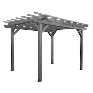 Bohdi 10 ft. x 10 ft. Coastal Teak Plastic Pergola