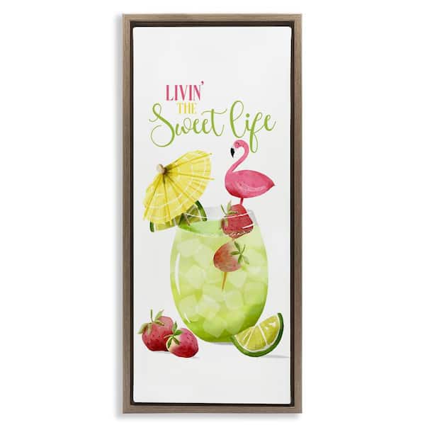 Sweet Life Summer Drink by Deane Beesley Brown Floater Frame Food Graphic Art Print 25 in. x 11 in.