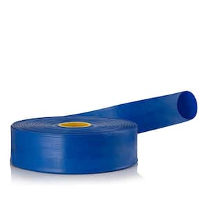 4 in. Diameter x 300 ft. Heavy Duty PVC Lay Flat Water Discharge and Backwash Hose for Draining Pools, Ponds and More
