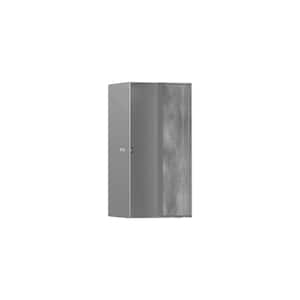 XtraStoris Rock 9 in. W x 15 in. H x 6 in. D Stainless Steel Shower Niche with Tileable Door in Brushed Stainless Steel