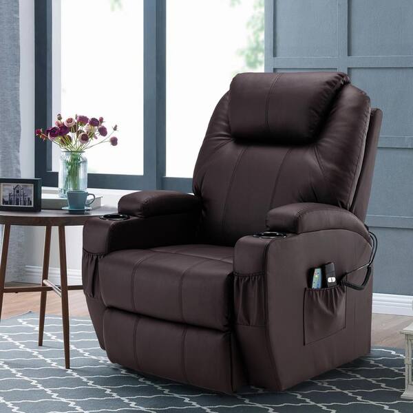 vibrating leather recliner