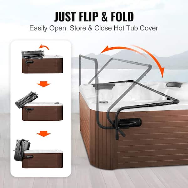 Hot tub Cover Lift Spa Cover Lift Height 31.5-41.3 in., Adjustable Installed on Both Sides at the Top 2025 update