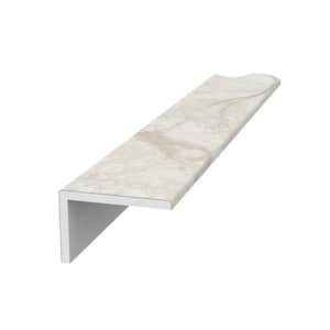 3 in. x 96 in. Remodel Trim with 2 in. lip in Botticino Cream