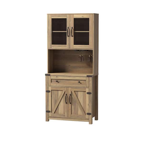 Unbranded 31.5 in. W x 15.75 in. D x 71.45 in. H Bathroom Beige Linen Cabinet