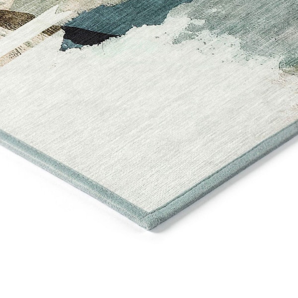 Chantille Machine Washable Indoor/Outdoor Abstract ACN2033 Green 5 ft. x 7 ft. 6 in. Area Rug