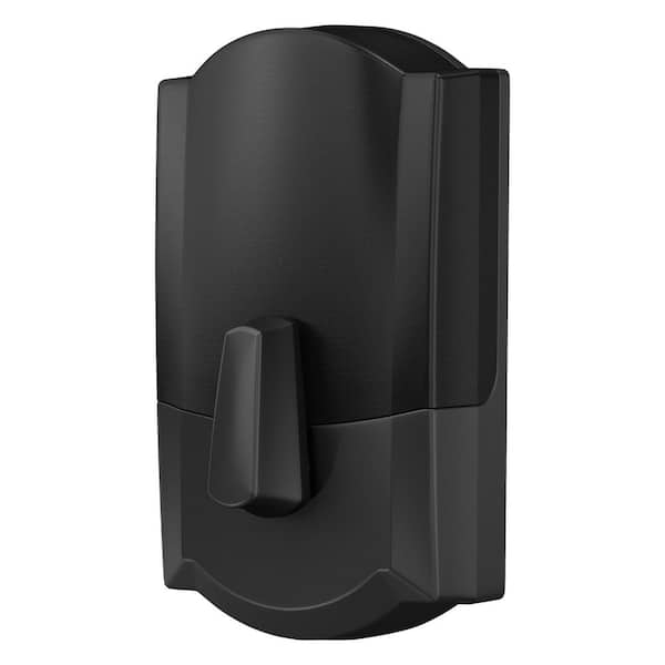 Schlage Camelot Matte Black Encode Smart WiFi Deadbolt Door