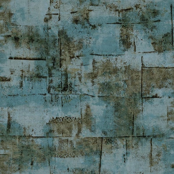 Unbranded Blue/Grey Italian Textures 2-Block Texture Vinyl on Non-Woven Non-Pasted Wallpaper Roll (Covers 57.75 sq.ft.)