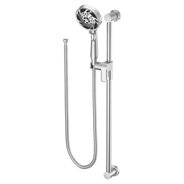 MOEN Eco-Performance 5-Spray Round Wall Bar Shower Kit with Handshower in Chrome