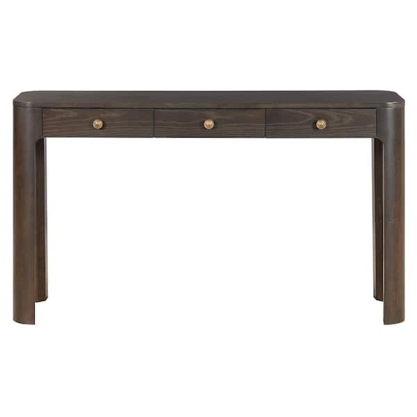 Harper & Bright Designs Rustic 52 in. Espresso Rectangle Wood
