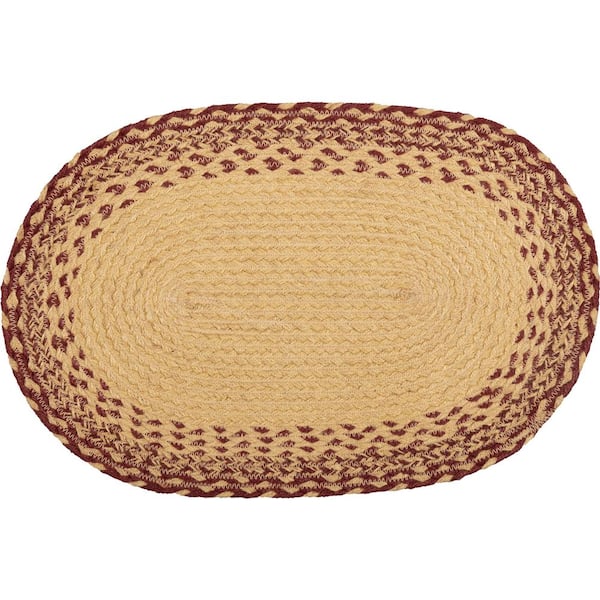 Blackberry Braided Rug Oval 6 x 9 ft.